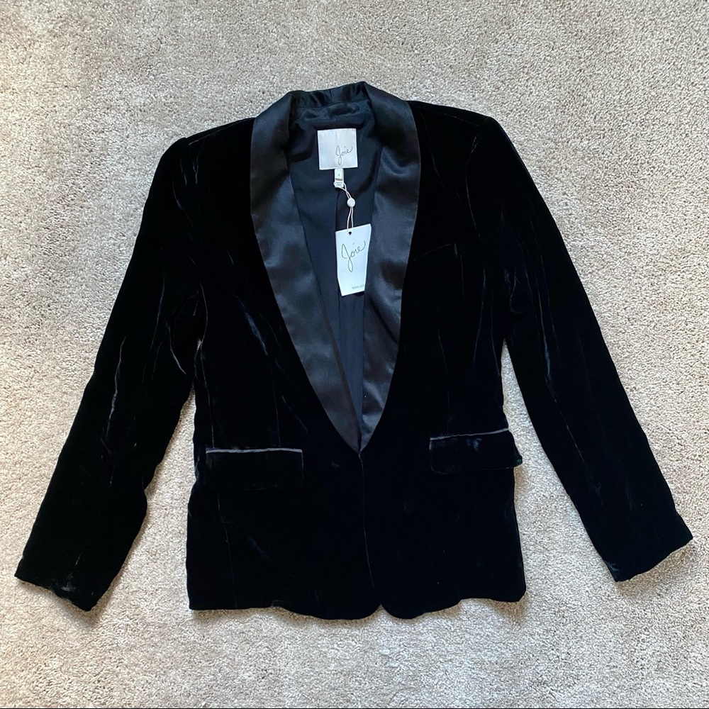 Joie Velvet Tuxedo Blazer